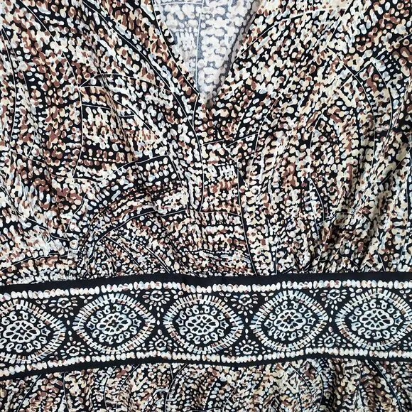 Coldwater Creek Size 18W Dress Geometric Print Flowy Jersey Knit A-line Stretch - Picture 6 of 9